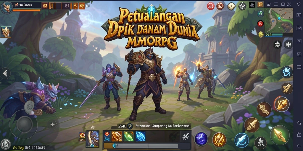 Tampilan menarik gameplay MMORPG 234E yang penuh aksi.