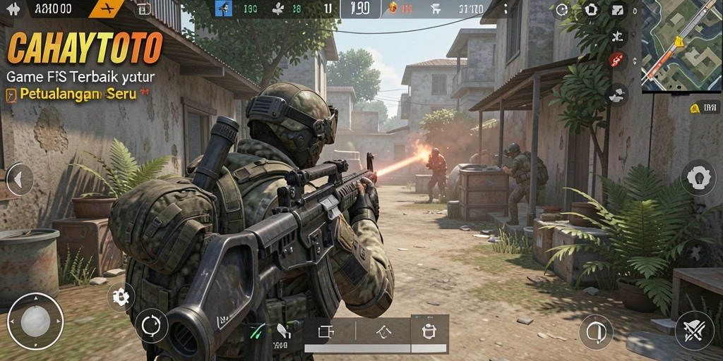 Tampilan gameplay CAHAYATOTO yang intens saat pertempuran.