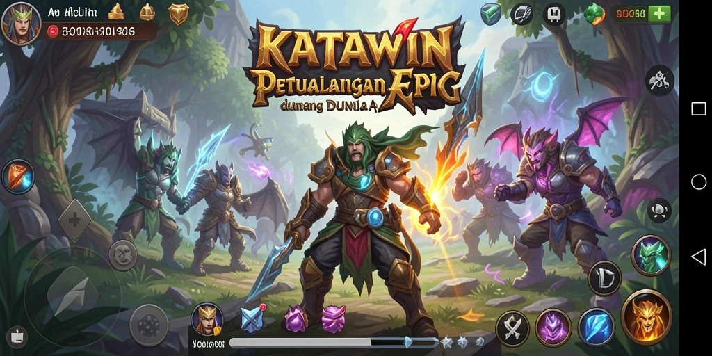 Tangkapan layar KATAWIN menampilkan aksi pertarungan seru dalam dunia ARPG.