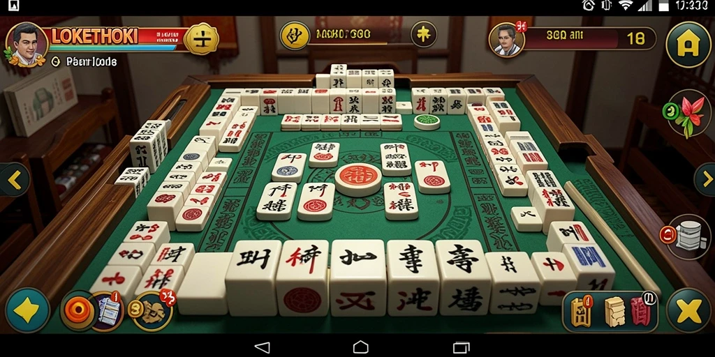 Screenshot permainan LOKETHOKI menampilkan tantangan Mahjong yang mendebarkan.