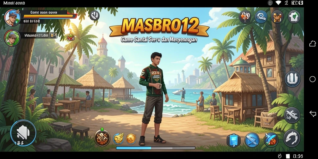 Tampilan cerah dan menarik dari gameplay MASBRO12 yang seru.