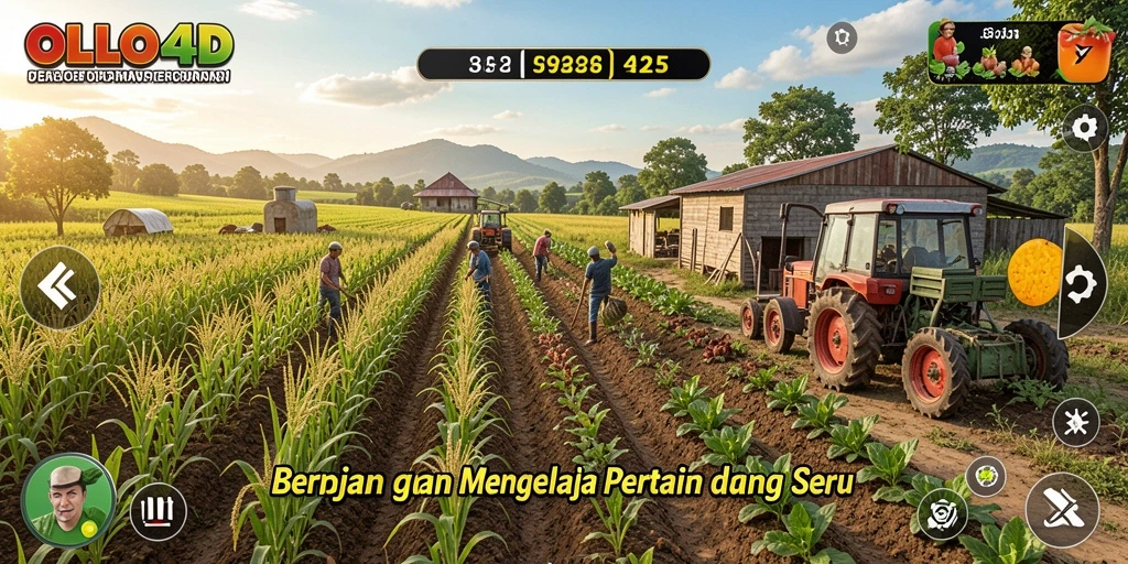 Gameplay OLLO4D yang menarik dengan pengelolaan pertanian yang dinamis.