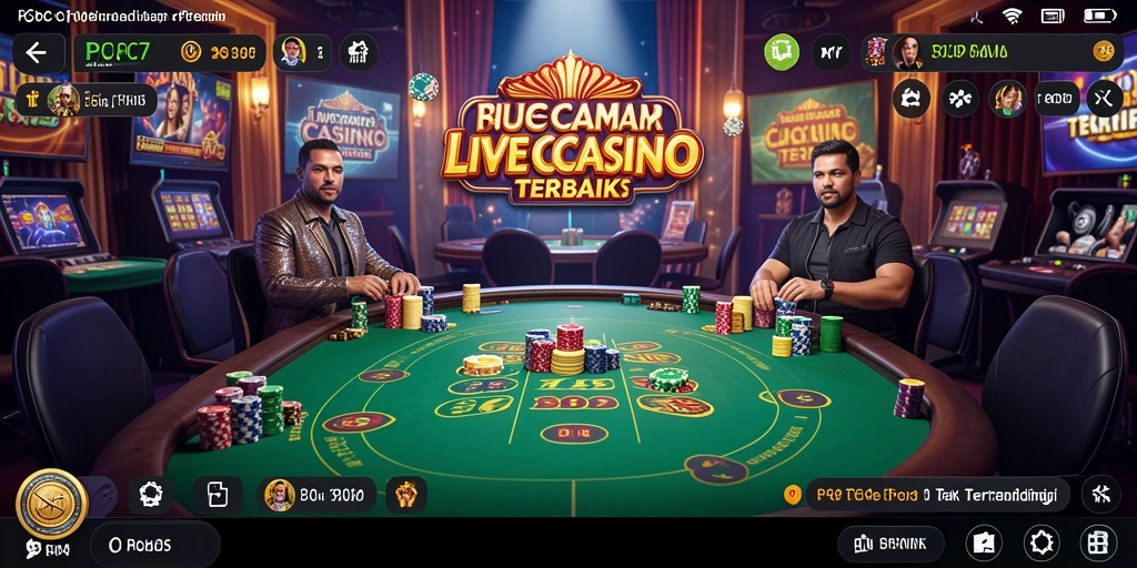 Tampilan gameplay Live Casino yang menegangkan dan interaktif.