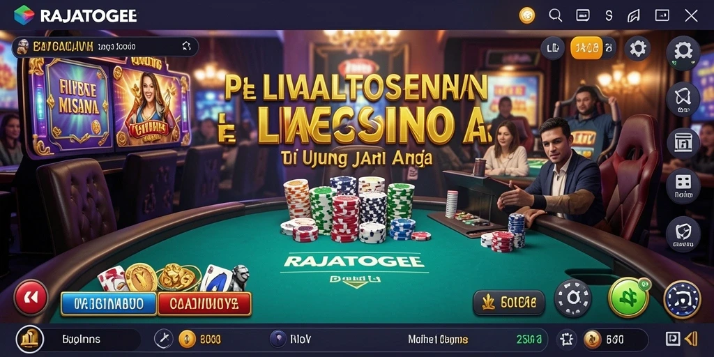 Screenshot gameplay RAJATOGEL yang memperlihatkan suasana Live Casino.