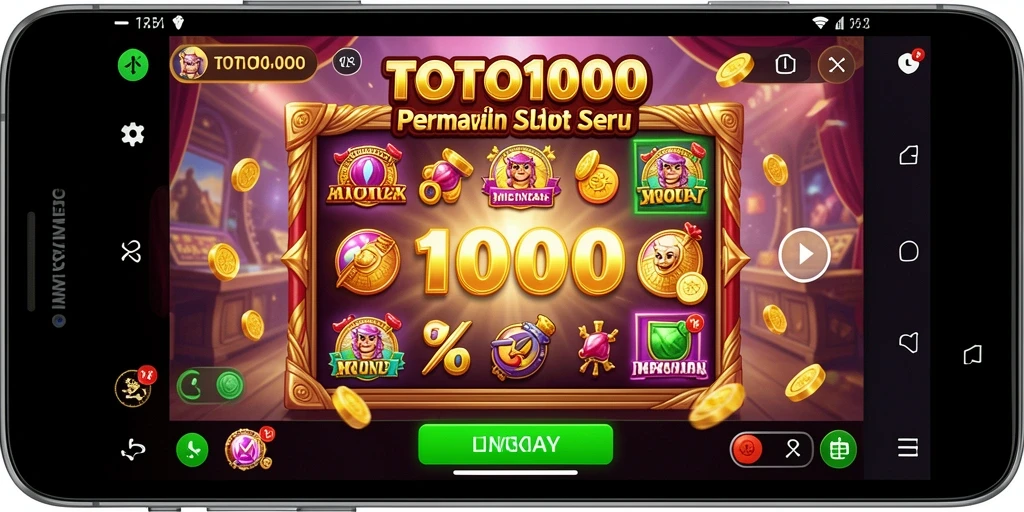 Screenshot TOTO1000 menampilkan gameplay slot yang mengasyikkan.