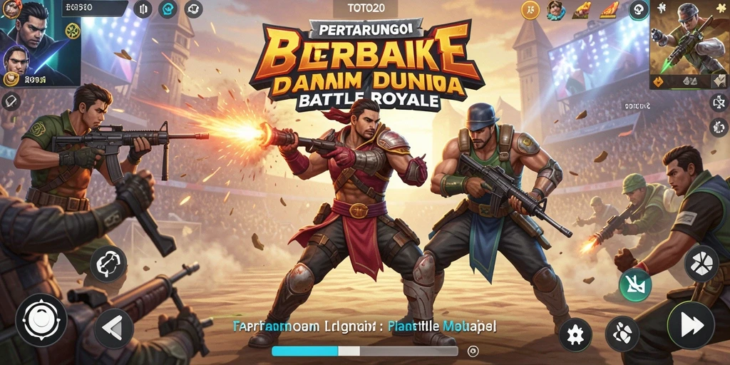 Tampilan epic pertarungan tim dalam TOTO20 di medan tempur Battle Royale.