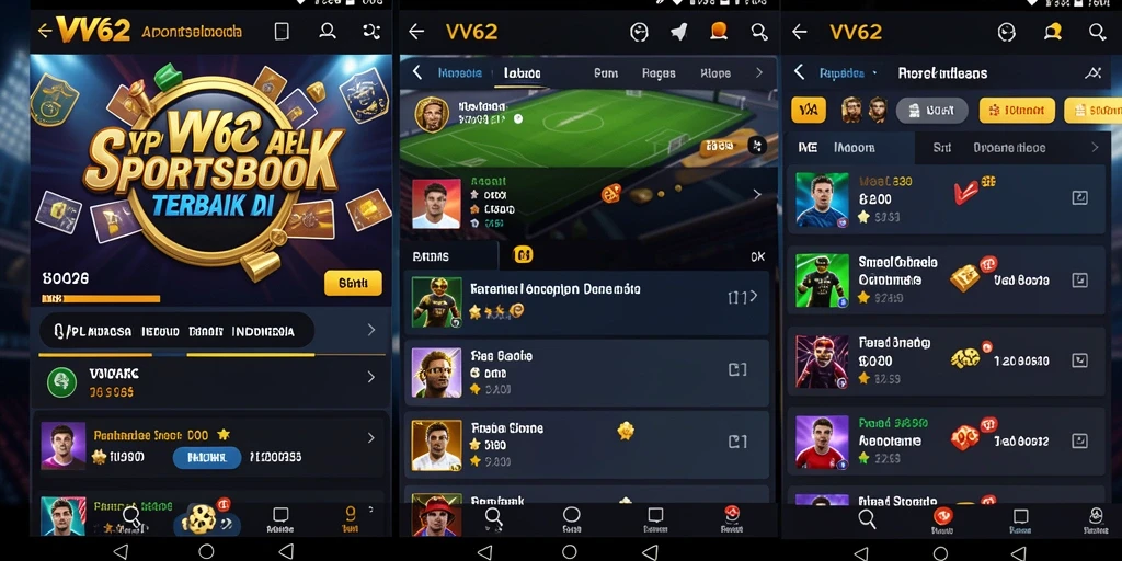 Tampilan gameplay taruhan olahraga yang menarik di VV62.